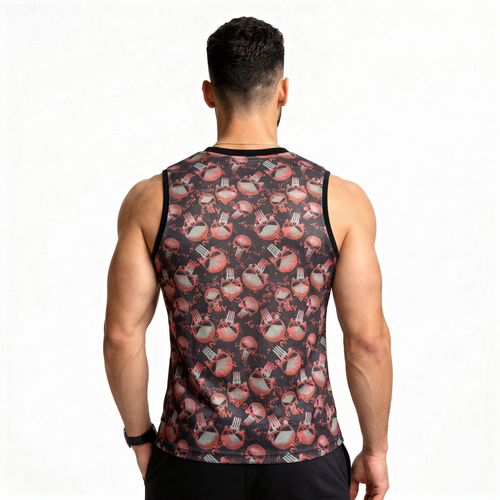 OVER SIZED TANK TOP - PRINTED/10 DK-105