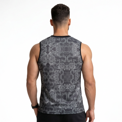 OVER SIZED TANK TOP - PRINTED/8 DK-105