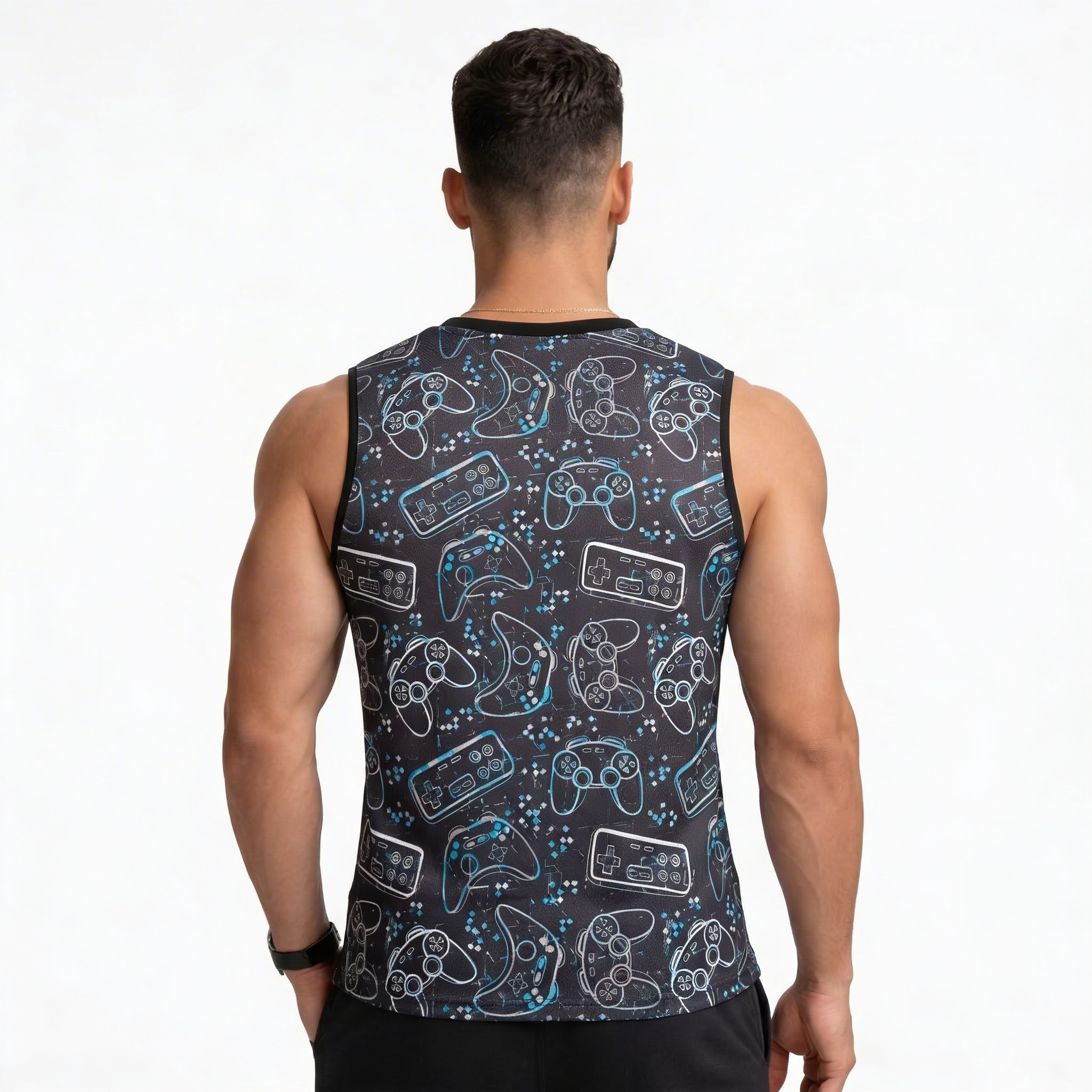 OVER SIZED TANK TOP -PRINTED/8 DK-105