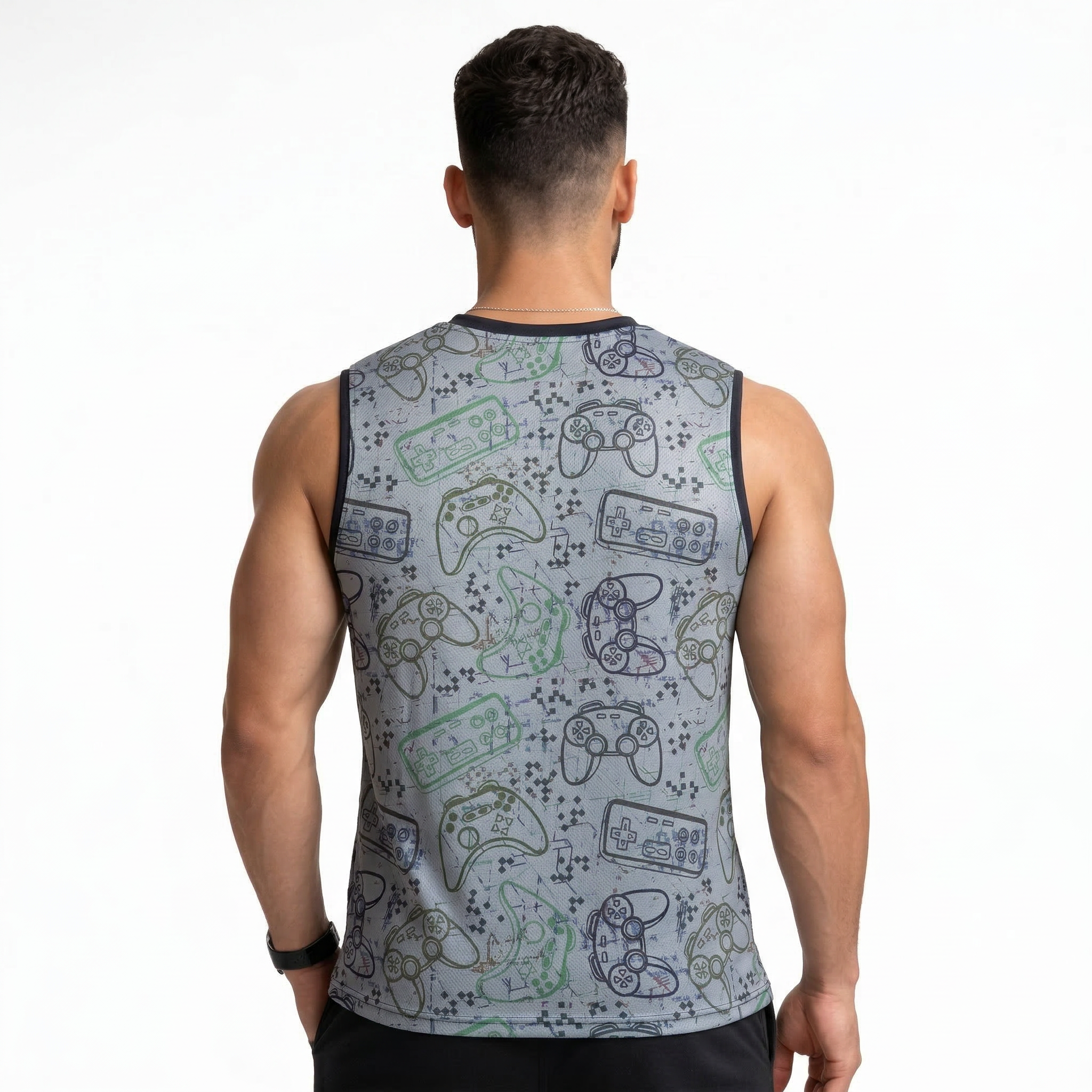 OVER SIZED TANK TOP -PRINTED/8 DK-105