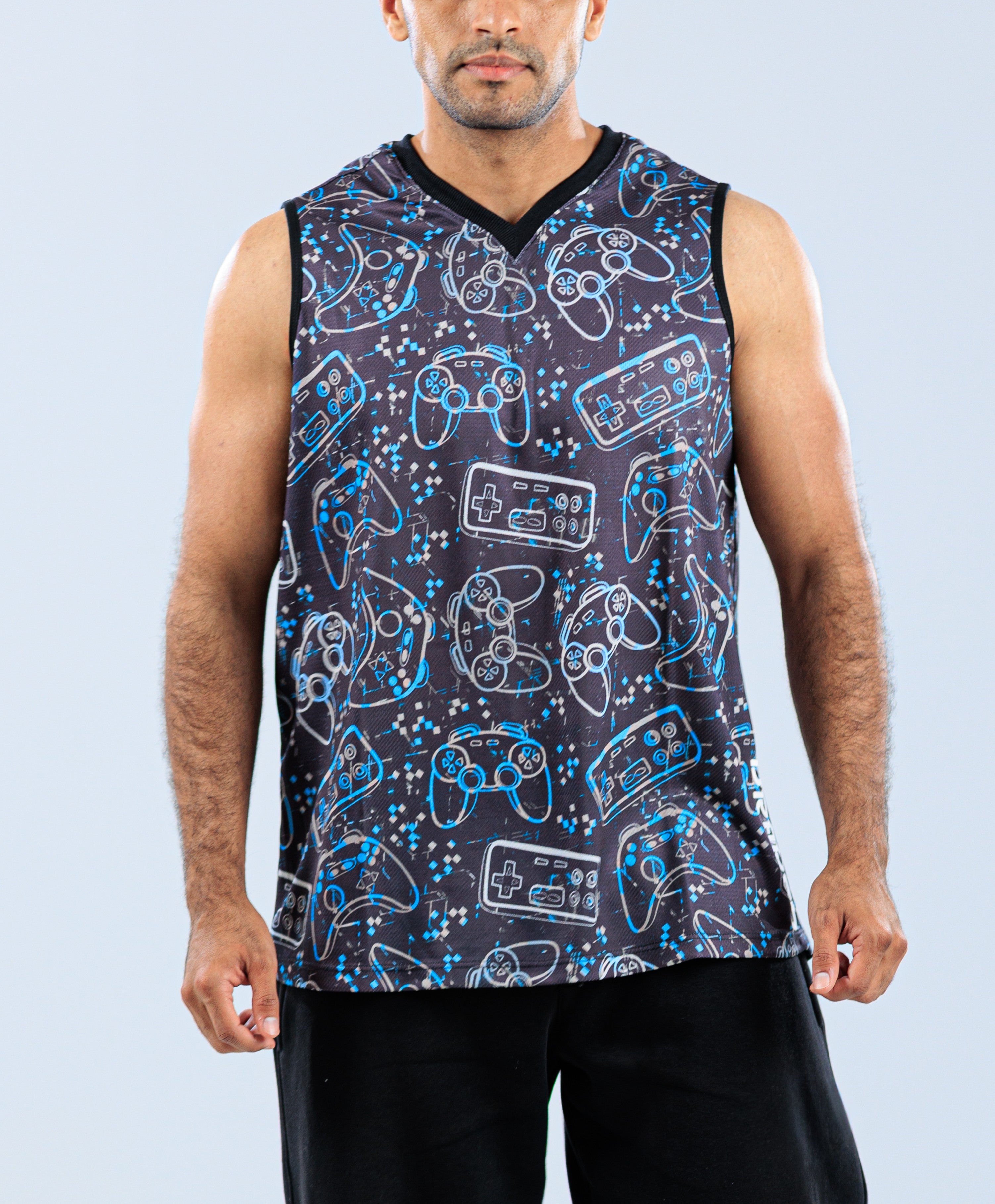 OVER SIZED TANK TOP -PRINTED/8 DK-105